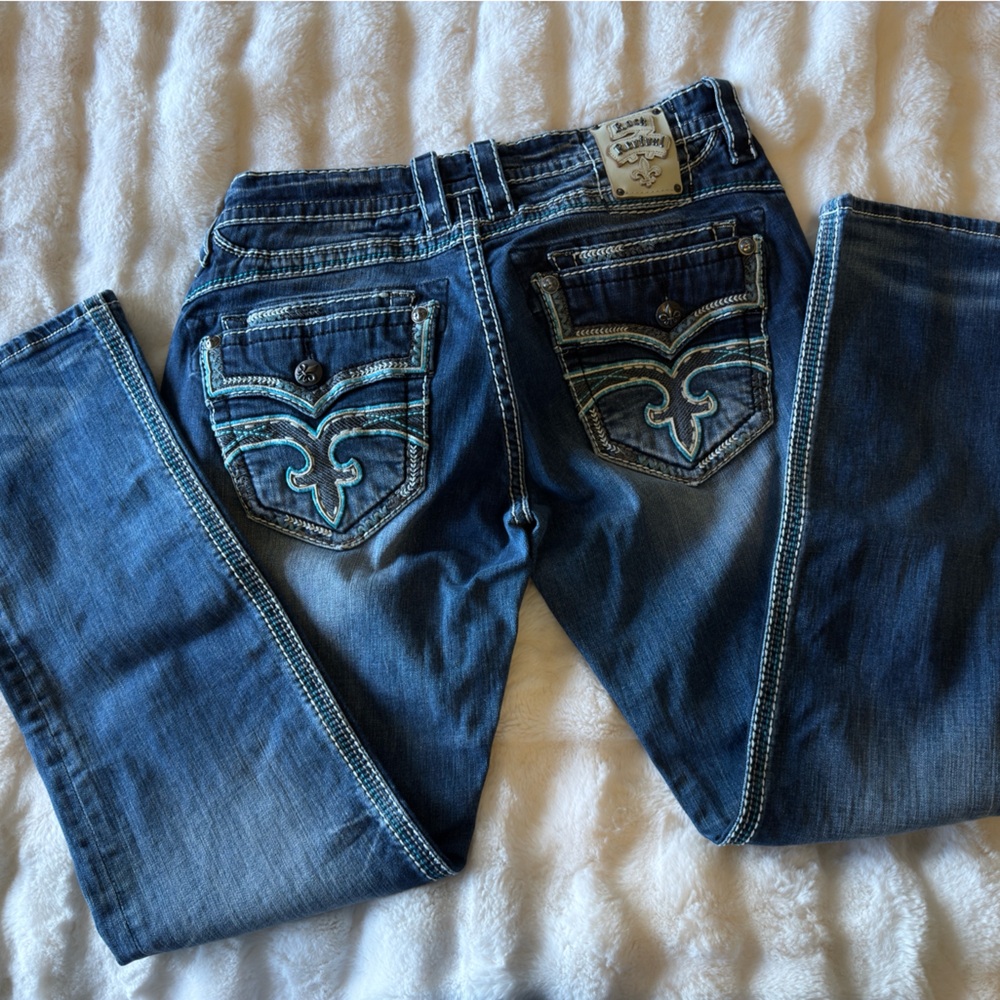 Rock Revival Blue Straight Men Jeans